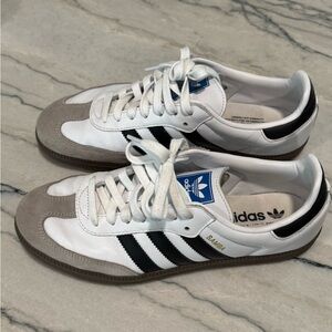 Adidas White and Black Samba Sneakers Classic Style